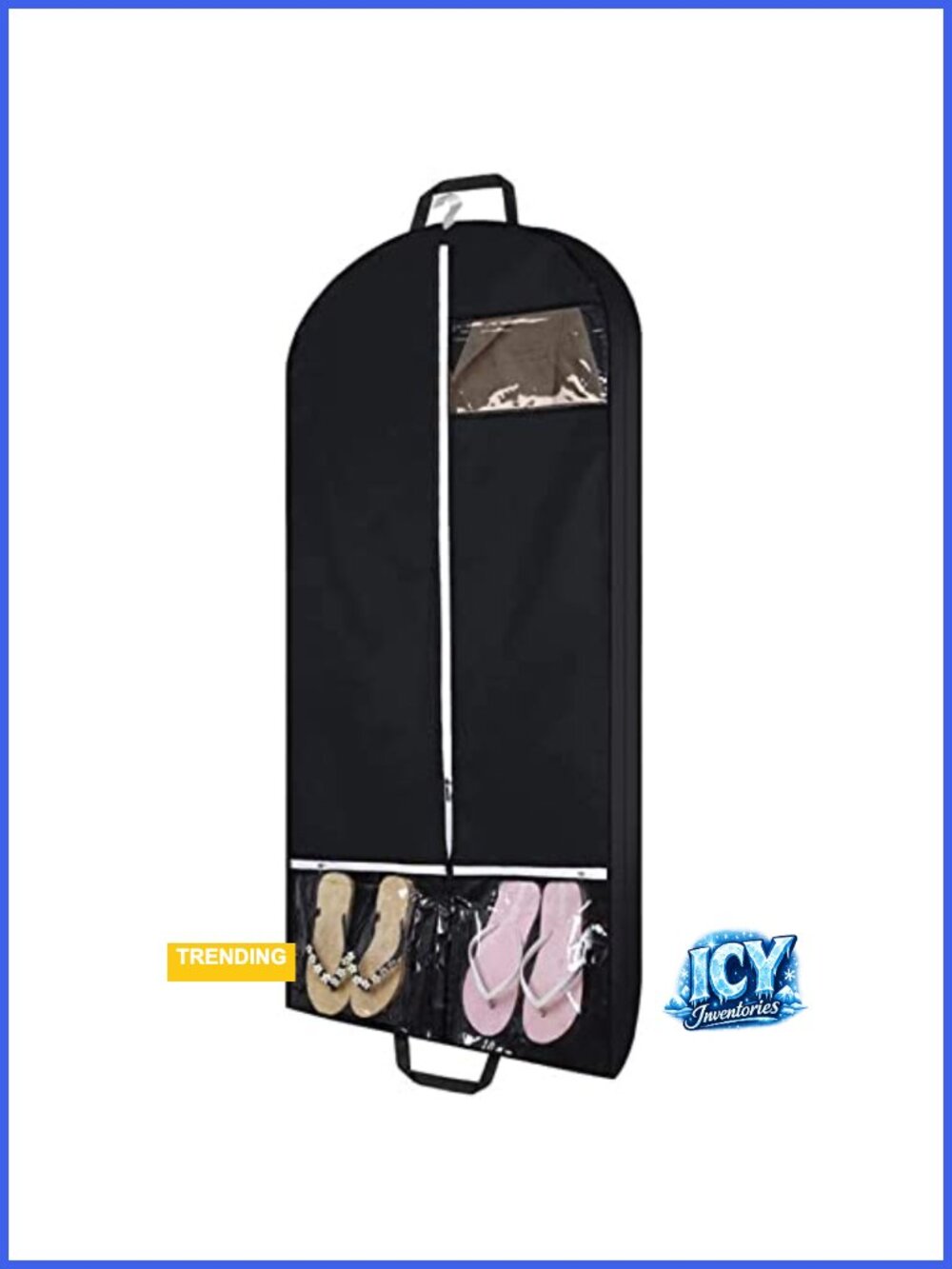 54 inch Garment Bag for Travel & Storage with Clear Pockets